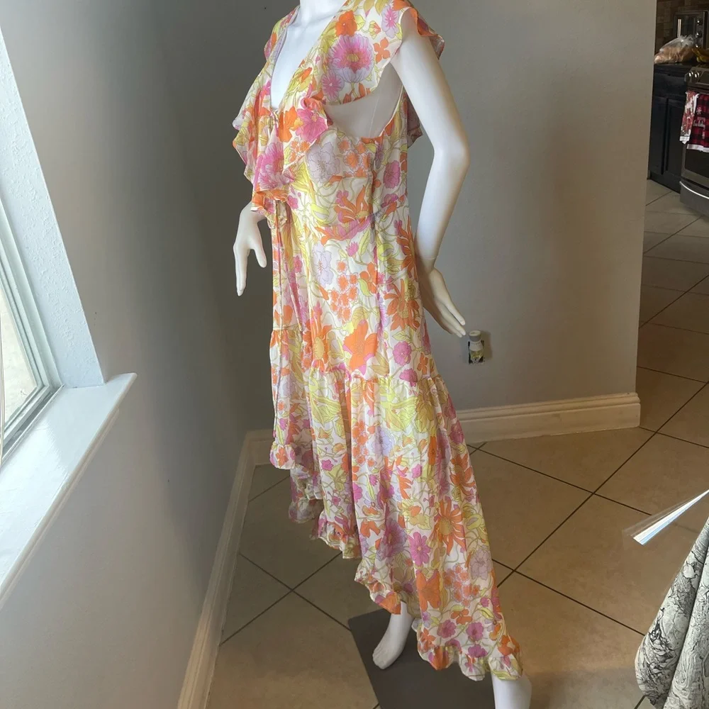 Plus Size Floral Print High-Low Dress Size 3x New with tags Brand is Forever 21